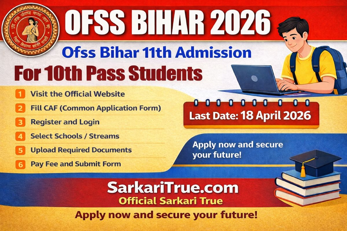 You are currently viewing Bihar Ofss Inter Admission 2026 Online Apply Last Date